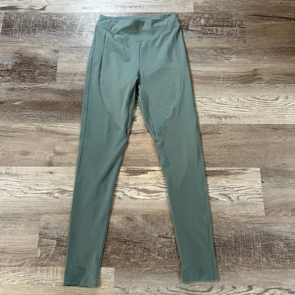 Gymshark Sage Green Topographic Seamless Leggings Size M - Picture 1 of 6